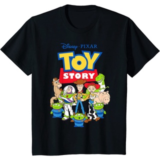 เสื้อยืดผ้าฝ้ายพรีเมี่ยม เสื้อยืด พิมพ์ลายกราฟิก Disney Pixar Toy Story Buzz Woody Jessie