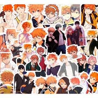 สติกเกอร์ ลายการ์ตูนอนิเมะ Haikyuu กันน้ํา มี 50 ชิ้น