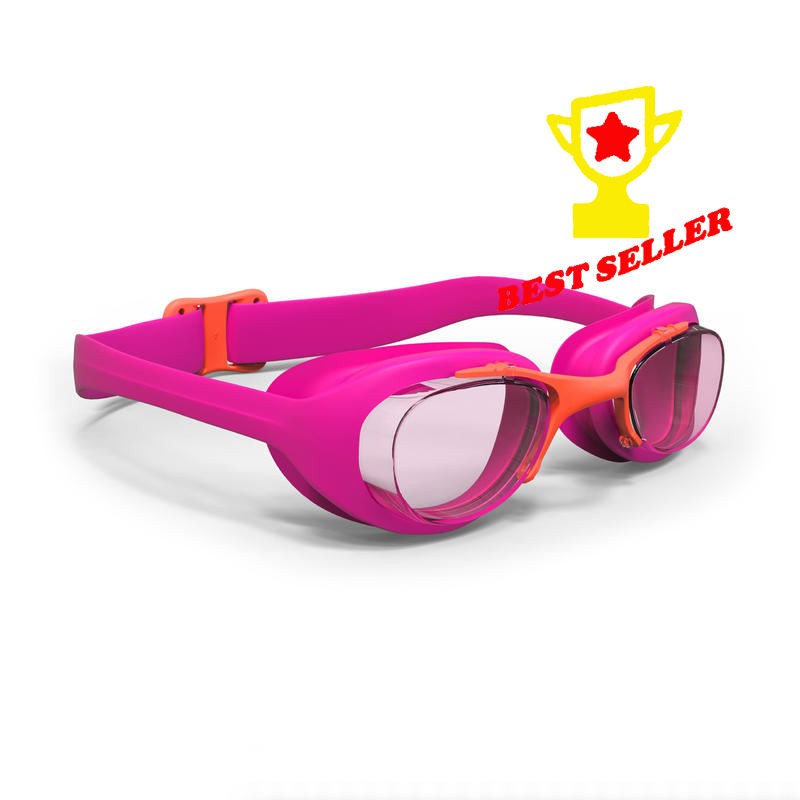 แว่นตาว่ายน้ำ-สีชมพู-ส้ม-coral-สำหรับเด็ก-ทนทาน-สินค้าแท้-100-ขายดี-swimming-goggles-xbase-pink-coral