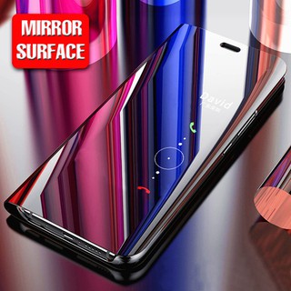 Xiaomi Mi 9T Poco X3 GT NFC F1 F2 F3 K40 K30 K20 Pro Max เคสฝาพับ เคสเปิดปิด เคสเงา Smart Flip เคสกันกระแทก Mirror Leather Case