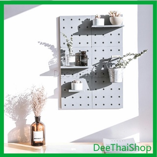Dee Thai แผ่นวางของติดผนัง ชั้นเก็บของพลาสติก DIY ตกแต่งบ้าน ติดตั้งง่าย ไม่ต้องเจาะผนัง อุปกรณ์จัดเก็บ Storage rack