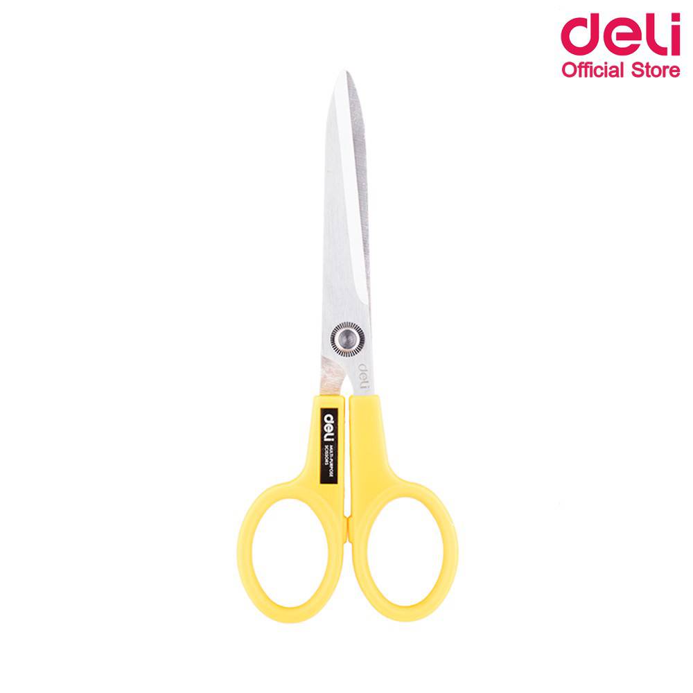 กรรไกร-deli-stainless-steel-scissors-6014-กรรไกรสแตนเลส-เดลี่-ขนาด-8-นิ้ว-คละสี-1อัน