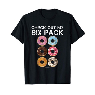 【Hot】Check Out My Six Pack Donut Shirt Funny Gym Tshirts Birthday Present Black Gab3