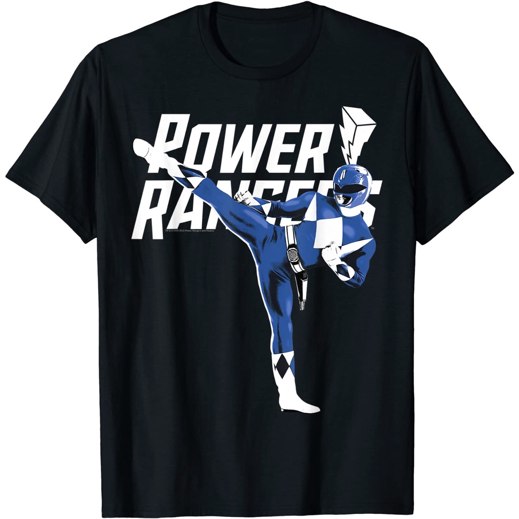 เสื้อยืดโอเวอร์ไซส์เสื้อยืด-พิมพ์ลายโลโก้-power-rangers-blue-ranger-สําหรับผู้ชายs-3xl