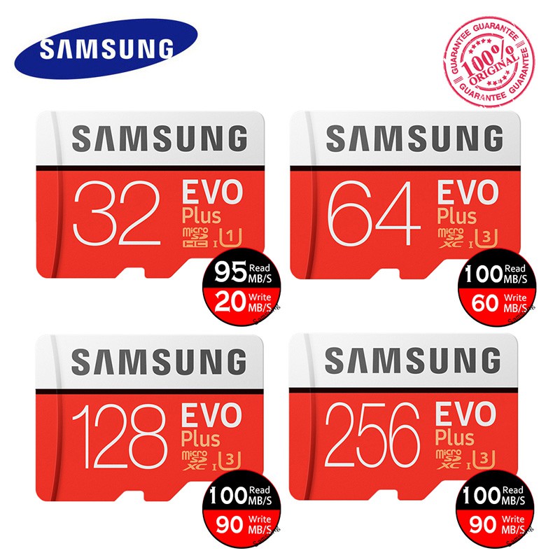 การ์ดหน่วยความจำmicro-sd-256-gb-32-gb-64-gb-128-gb-sdxc-เกรด-evo-class-10-c-10-uhs