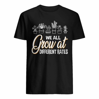 เสื้อยืดสีขาวเสื้อเชิ้ต พิมพ์ลาย We All Grow At Different Rates สุดเท่ เสริมการเรียนรู้ สําหรับคู่รักS-4XL