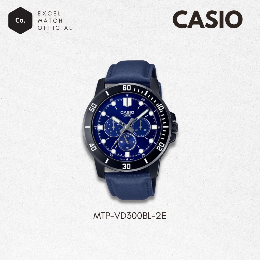 นาฬิกาข้อมือ-casio-รุ่น-mtp-vd300bl-มี-3-สี-analog-สายหนังแท้-ทนทาน-ประกัน-1-ปี