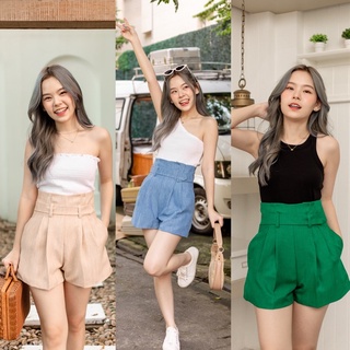 BAE Cream short (new edition) กางเกงลินินขาสั้น