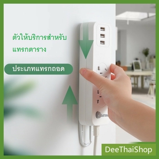 ภาพหน้าปกสินค้าDeeThai ที่ติดยึดปลั๊กไฟ ที่แขวนปลั๊กไฟ แผ่นกาวติดรางปลั๊กไฟ แบบติดผนัง ที่ติดปลั๊กไฟกับผนัง Power Socket Holder ที่เกี่ยวข้อง