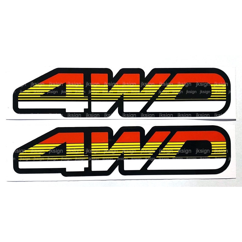 สติกเกอร์รูปลอก-4wd-สไตล์วินเทจ-สําหรับ-toyota-fj60-fj80-fj40-landcruiser-2-ชิ้น