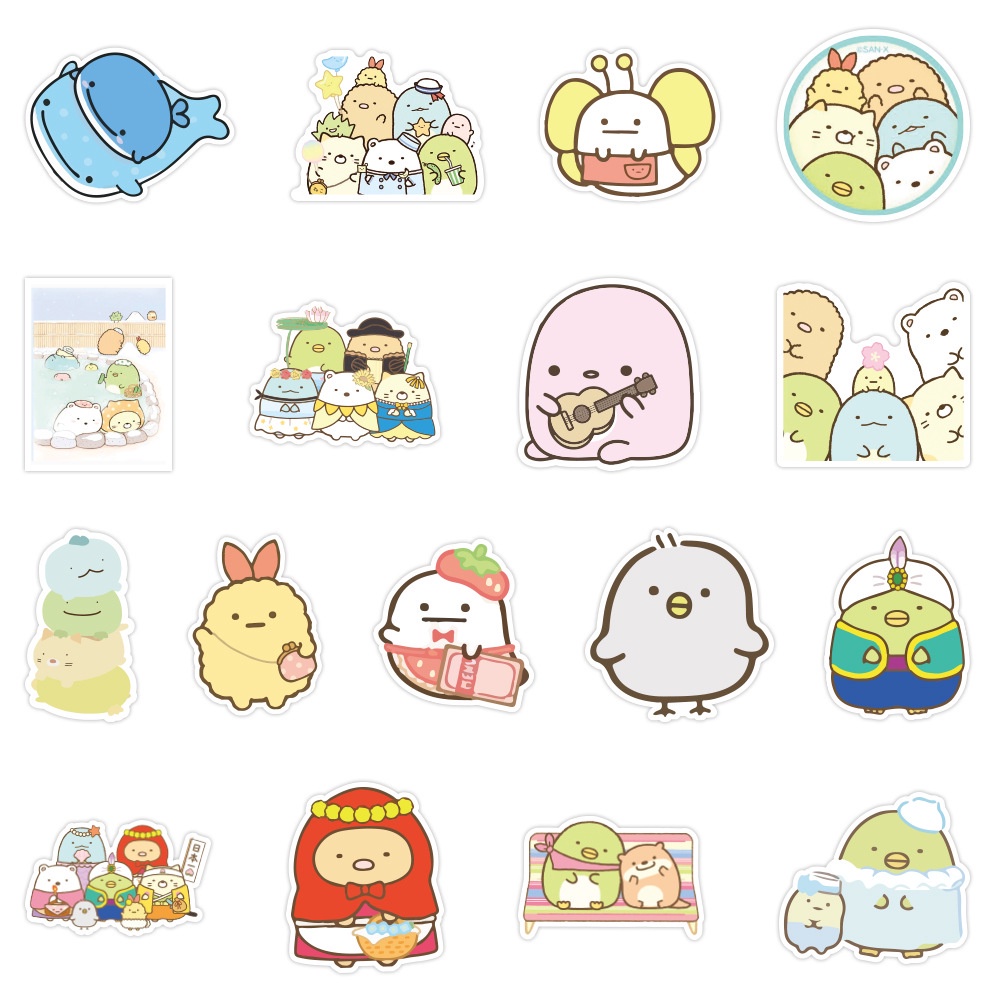 sumikko-gurashi-ซุมิกโกะ-sticker-สติกเกอร์กันน้ำรูปแบบที่แตกต่างกัน-50ชิ้น