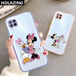 Lens Protective Case Realme 7 Pro 5 5i 5S 6i Realme C11 C12 C15 X2 XT 7i C17 Candy เคสโทรศัพท์ เคสซิลิโคน Minnie Daisy Matte Scrub PC Hard Cover Anti-Scrach Shockproof