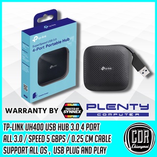 USB HUB (ยูเอสบีฮับ) TP-LINK (UH400) USB 3.0 4 PORTS ความเร็วในการถ่ายโอนข้อมูลได้ถึง 5Gbps (ประกัน 1 ปี SYNNEX)