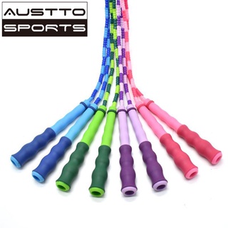 Austto Tangle-Free Soft Beaded Segment Skipping Rope,Adjustable Length for Men, Women and Kids Jumping Rope