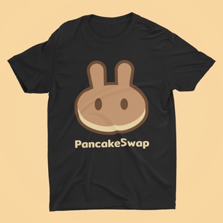 [S-5XL] พร้อมส่งจากไทย 🚀 เสื้อยืด Bitcoin pancakeswap 🙌