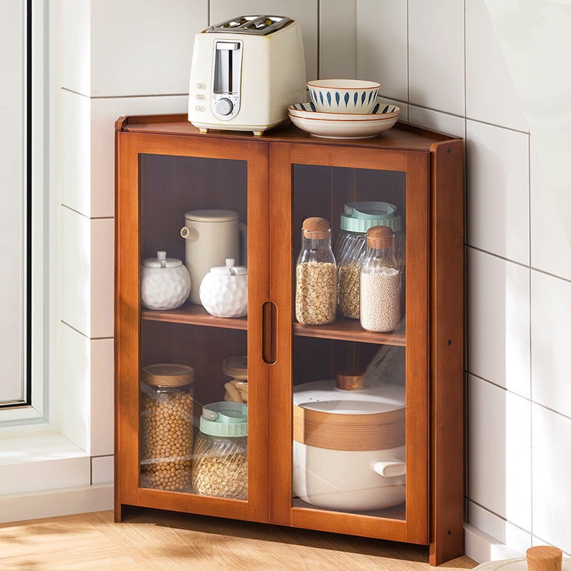 ตู้เข้ามุม-ตู้ครัวแบบเรียบง่าย-ของใช้ในครัวเรือน-ตู้เก็บของเอนกประสงค์-เครื่องใช้บนโต๊ะอาหาร
