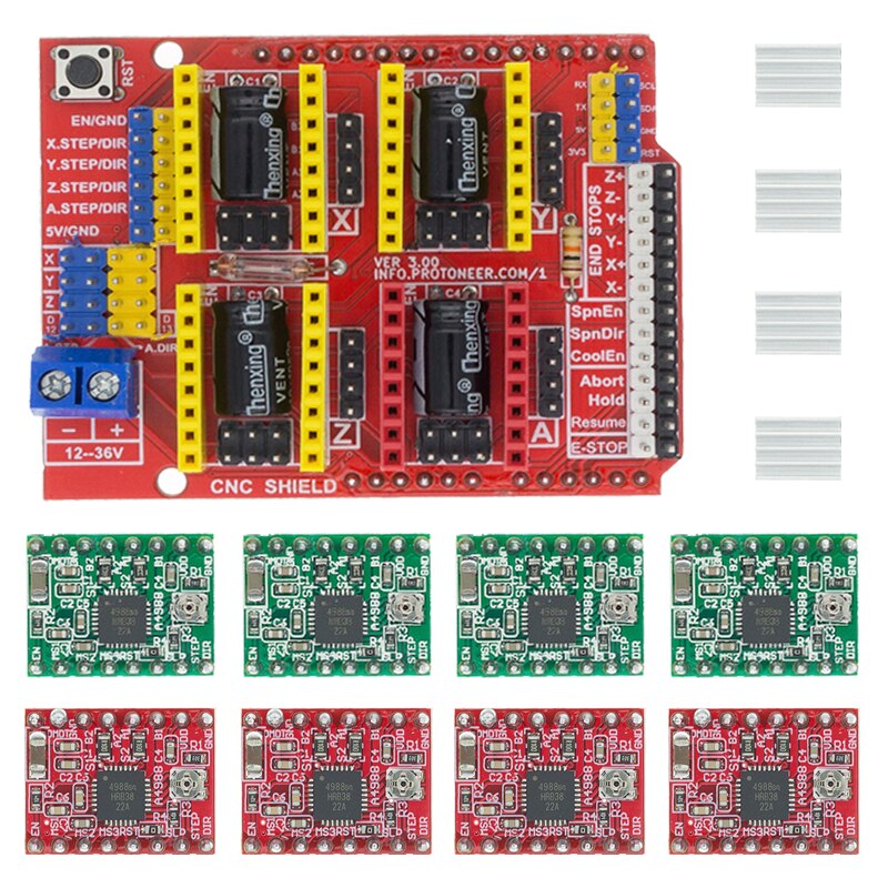 CNC shield v3 engraving machine / 3D Printer / + 4pcs A4988 driver ...