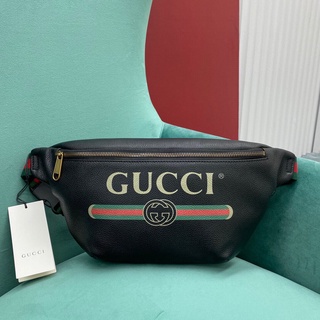 พรี GUCCI กุชชี่printกระเป๋า​คาด​เอวกระเป๋าคาดอกหนังแท้ กระเป๋าแฟชั่นแบรนด์เนน