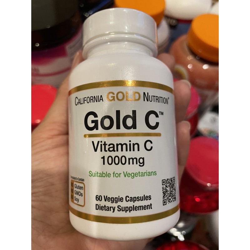 exp 5/24 วิตามินซี 1000mg California Gold Nutrition, Gold C Vitamin C, 1,000 mg 60 Veggie