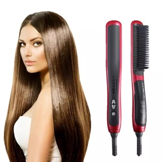 🔥ลด 50% ใส่โค้ด INCLZ11🔥 แปรงหวีผมตรงไฟฟ้า หวีไฟฟ้า รุ่น Hair Straightener-25Jun-J1