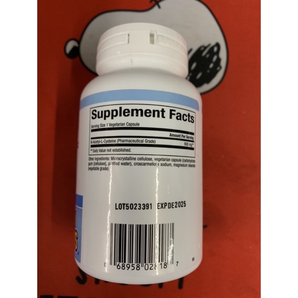 ภาพสินค้าNatural Factors  NAC N-Acetyl-L-Cysteine  ; ตัวช่วยดีท็อกซ์ตับเกรดยา (Pharmaceutical Grade) 600 mg ; 60 Veg Caps จากร้าน liaceil บน Shopee ภาพที่ 3