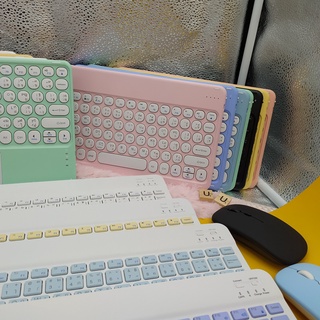 ภาพขนาดย่อของภาพหน้าปกสินค้าใช้ได้กับโทรศัพท์มือถือ แท็บเล็ต คอมพิวเตอร์ Wireless Bluetooth keyboard แป้นพิมพ์ทัชแพด RGB จากร้าน ur_story.th บน Shopee ภาพที่ 6