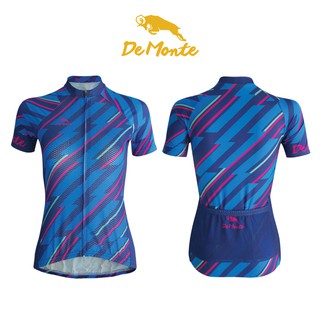 DeMonte Cycling เสื้อจักรยานผู้หญิง ลายสายฟ้า เนื้อผ้า drymax pro ระบายอากาศดีมาก