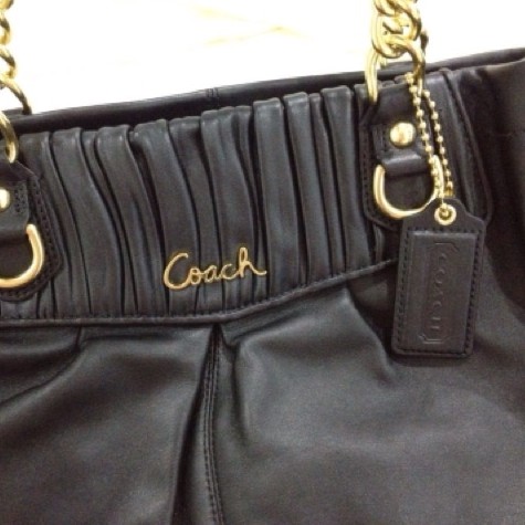 กระเป๋าสะพายหนังแท้-coach-ashley-gathered-leather-carryall-black-leather-แท้100-f17571-สี-ดำ-อะไหล่ทอง-ใบสุดท้าย