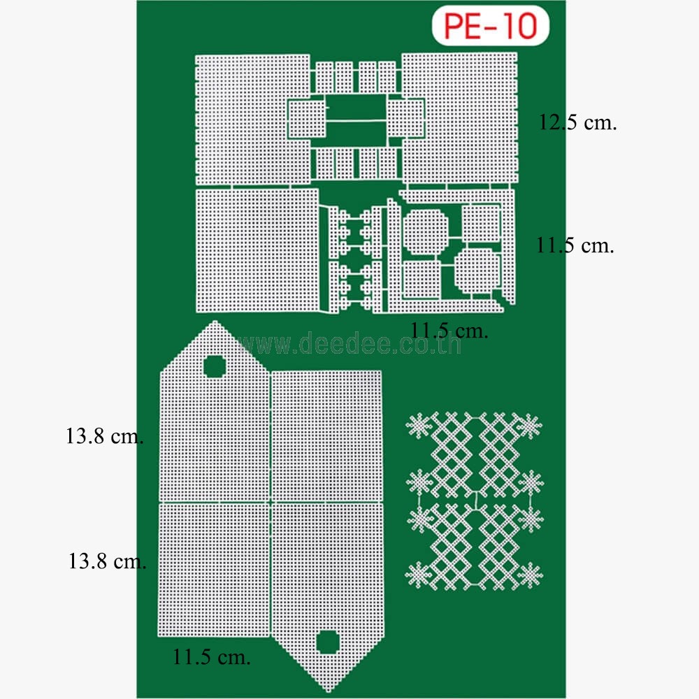 ชุดปักแผ่นเฟรมกล่องกระดาษทิชชู-pe10