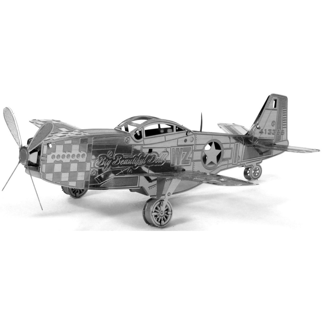 พร้อมส่ง-ตัวต่อเหล็ก-3-มิติ-p-51-mustang-3d-metal-model