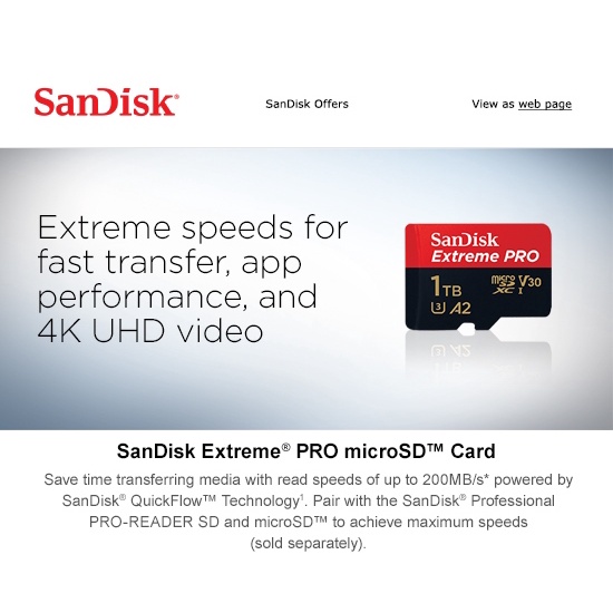 ภาพสินค้าSANDISK เมมโมรี่การ์ด Micro SD card ExtremePRO 512GB  memory cardแท้ จากร้าน memoryme_official_shop บน Shopee ภาพที่ 5