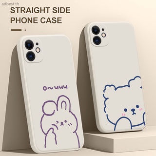Compatible for H094/ เคสโทรศัพท์มือถือ ลายหมีน่ารัก เรียบง่าย สําหรับ Iphone Xr Xs Iphone 11 12 13 Pro Max Iphone 8 7 6S 6 Plus