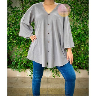 Woman top, Shirt blouse, Cotton shirt for women, Casual shirt, Long sleeved top, Ladies shirt, Asymmetric