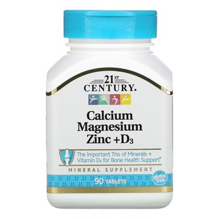 ภาพหน้าปกสินค้าCalcium Magnesium Zinc +D3 - 21st Century แคลเซียม แมกนีเซียม ซิงค์ +D3 (90 เม็ด) บำรุงกระดูก กล้ามเนื้อ ภูมิคุ้มกัน ที่เกี่ยวข้อง