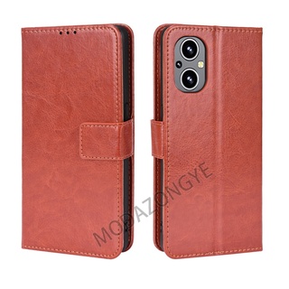 OPPO Reno8 Z 5G เคส เคสฝาพับ PU Leather Wallet Case Stand Holder Flip OPPO Reno 8Z 5G เคส