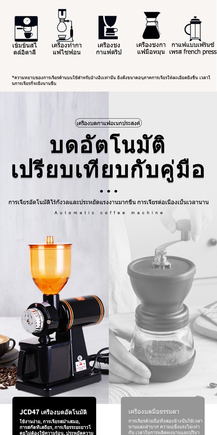 ข้อมูลเกี่ยวกับ KONIG เครื่องบดกาแฟ ผง 26 กรัมต่อวินาที เครื่องบดเมล็ดกาแฟ Household single mills COFFEE GRINDER ไฟฟ้า