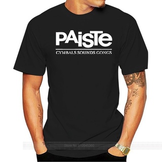 เสื้อยืด ผ้าฝ้าย พิมพ์ลายโลโก้ Paiste Cymbals แฟชั่นสําหรับผู้ชายS-5XL