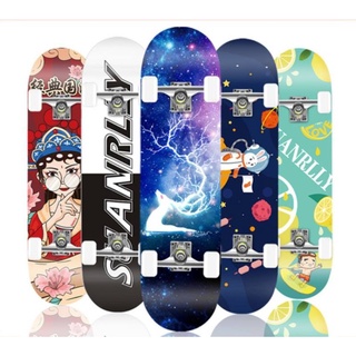 สเก็ตบอร์ด Skateboards ขนาด80*20*10cm ทนทาน สเก็ตบอร์ดแฟชั่น   สเก็ตบอร์ด 4 ล้อ สเก็ตบอร์ดลายสวย Surfskate  board  E0195