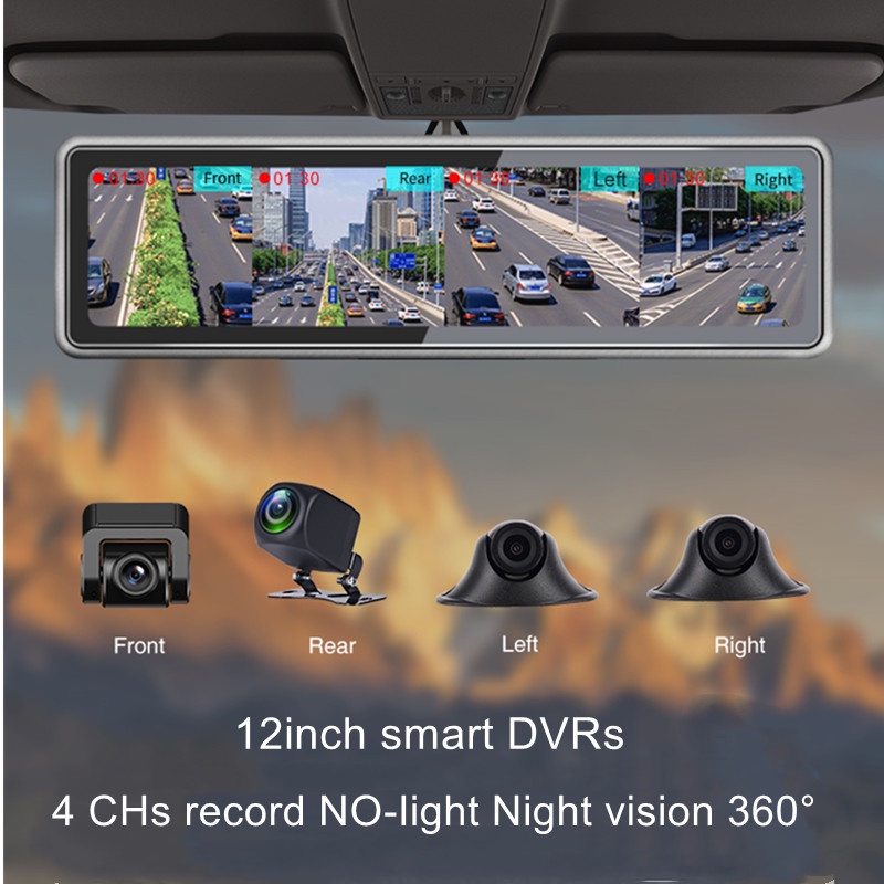 ekleva-12-นิ้ว-360-แดชบอร์ดรถยนต์-dvr-4-กล้องบันทึกวิดีโอ-fhd-1080p-หน้าจอสัมผัส-4-หน้าจอแสดงผล-dash-cam-4-ช่อง