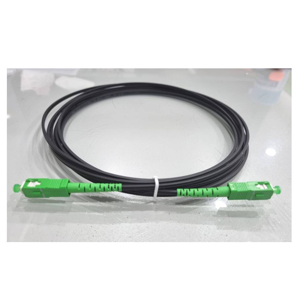 อุปกรณ์ไฟเบอร์ออฟติก-sc-apc-sc-apc-patch-cord-outdoor-drop-wire-cable-1-core-ยาว-4-เมตร-สายดำ-สาย-fiber-optic-สำเร็จ