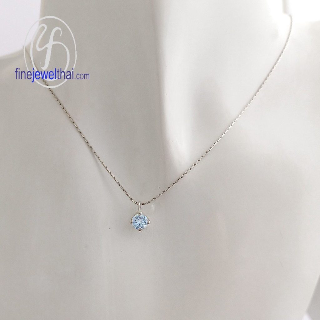 finejewelthai-จี้โทพาซ-โทพาซ-จี้พลอย-พลอยประจำเดือนเกิด-topaz-silver-pendant-birthstone-p1055tp00e