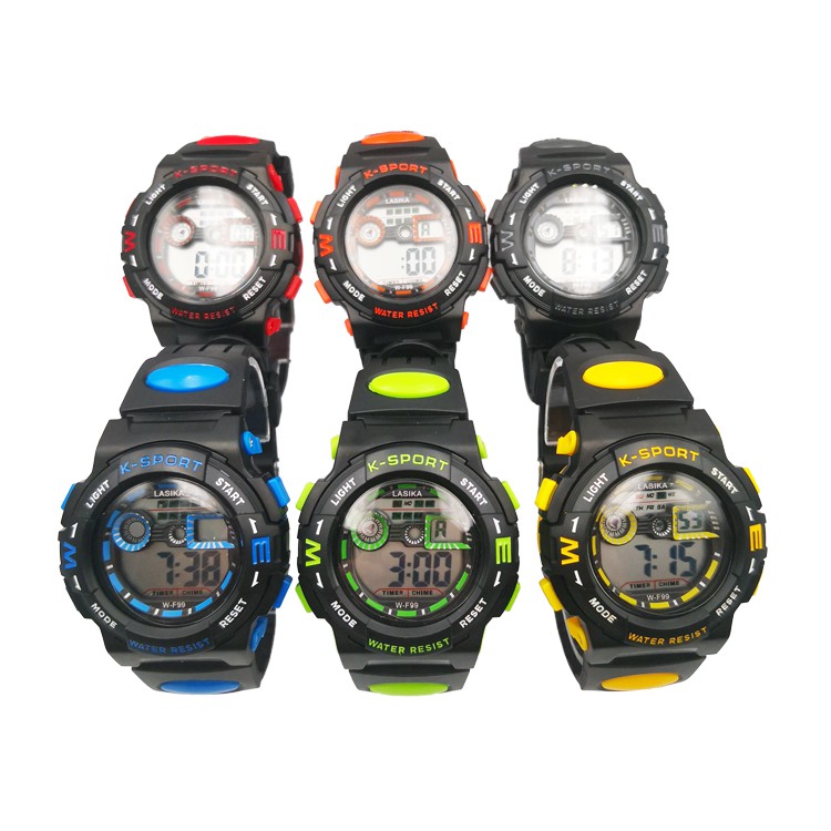 ภาพหน้าปกสินค้าW-F99 นาฬิกาข้อมือทรงสปอร์ต กันน้ำ เมตร นาฬิกาดิจิตอล LED Light ใส่ได้ทั้งหญิงและชาย