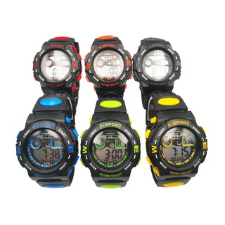 สินค้า W-F99 นาฬิกาข้อมือทรงสปอร์ต กันน้ำ เมตร นาฬิกาดิจิตอล LED Light ใส่ได้ทั้งหญิงและชาย