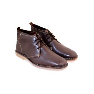 Saramanda x French Shriner รุ่น 147140 Murphy III รองเท้าบูทหนังแท้ผู้ชาย แบบผูกเชือก สีดำ, สีน้ำตาล