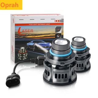 【2 ชิ้น】oprah หลอดไฟตัดหมอก LED Canbus Fog Lamp 5000LM H7 HB3 9005 HB4 9006 H11 24W สีขาว สีเหลือง สีฟ้าไอซ์ สําหรับรถยนต์