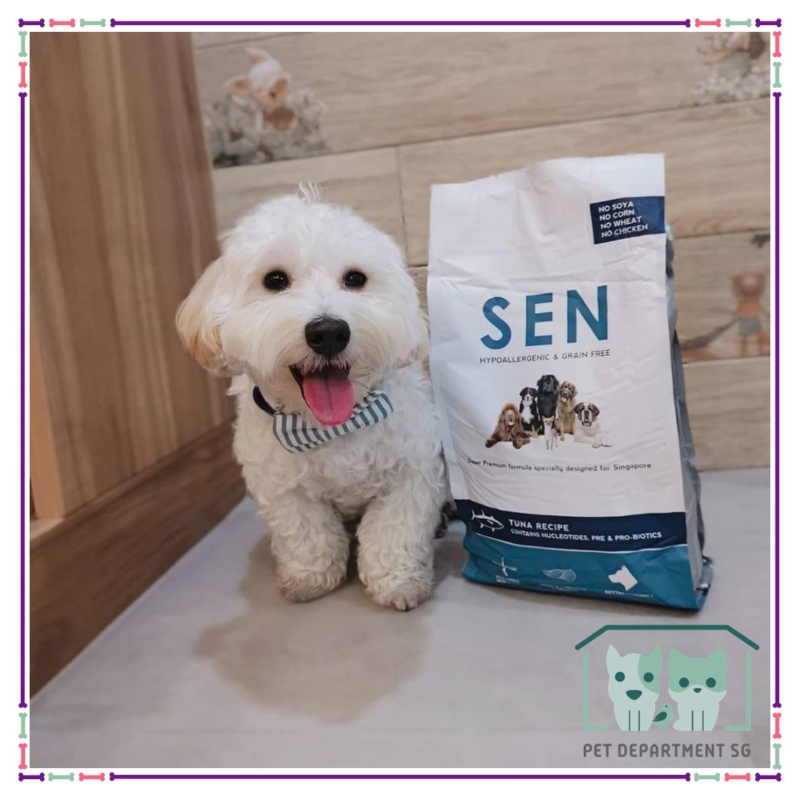 อาหารสุนัข-sen-10-kg-grain-free-กลิ่นทูน่า-เม็ดเล็ก-3-มม-สูตรควบคุมน้ำหนักและแพ้ง่าย