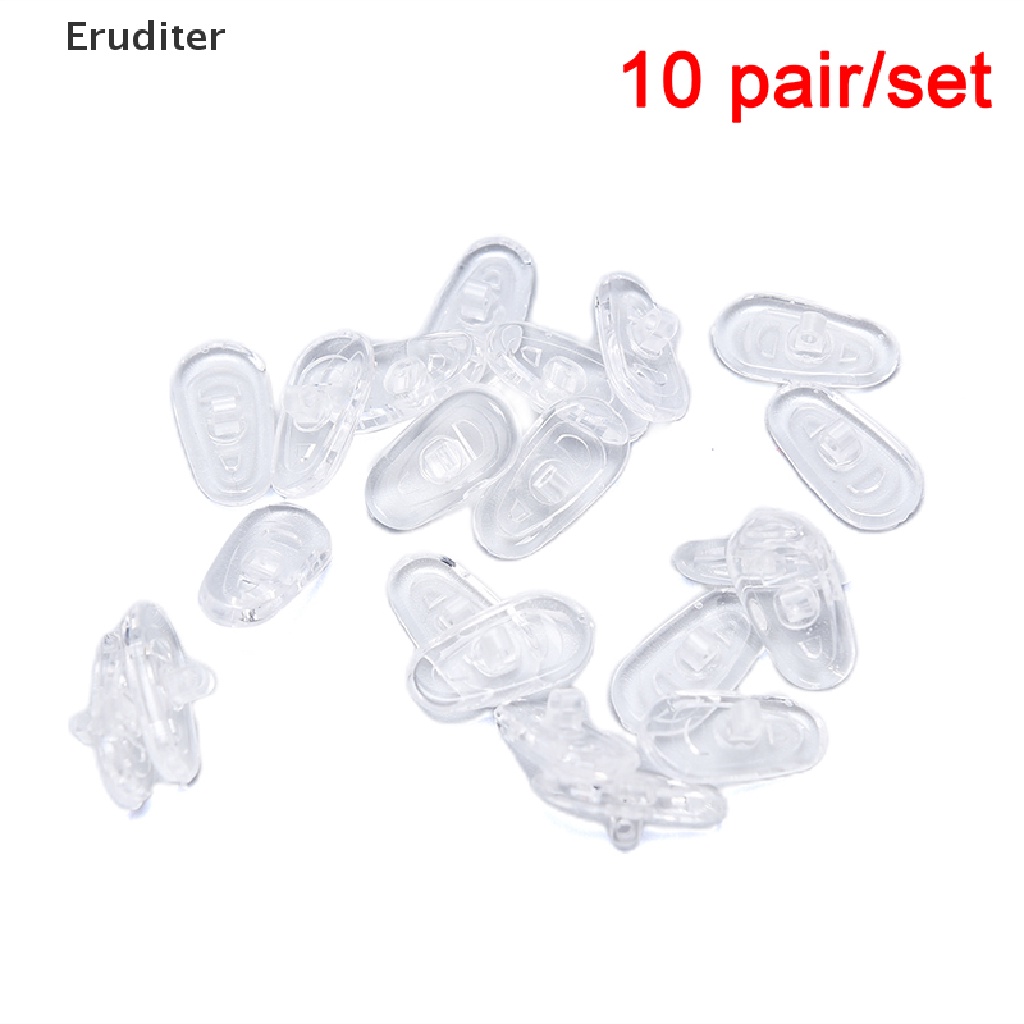 eruditer-10-คู่-นุ่ม-ใส-ซิลิโคน-แผ่นรองจมูก-สําหรับแว่นตา-สวมใส่-กันลื่น-ขาย