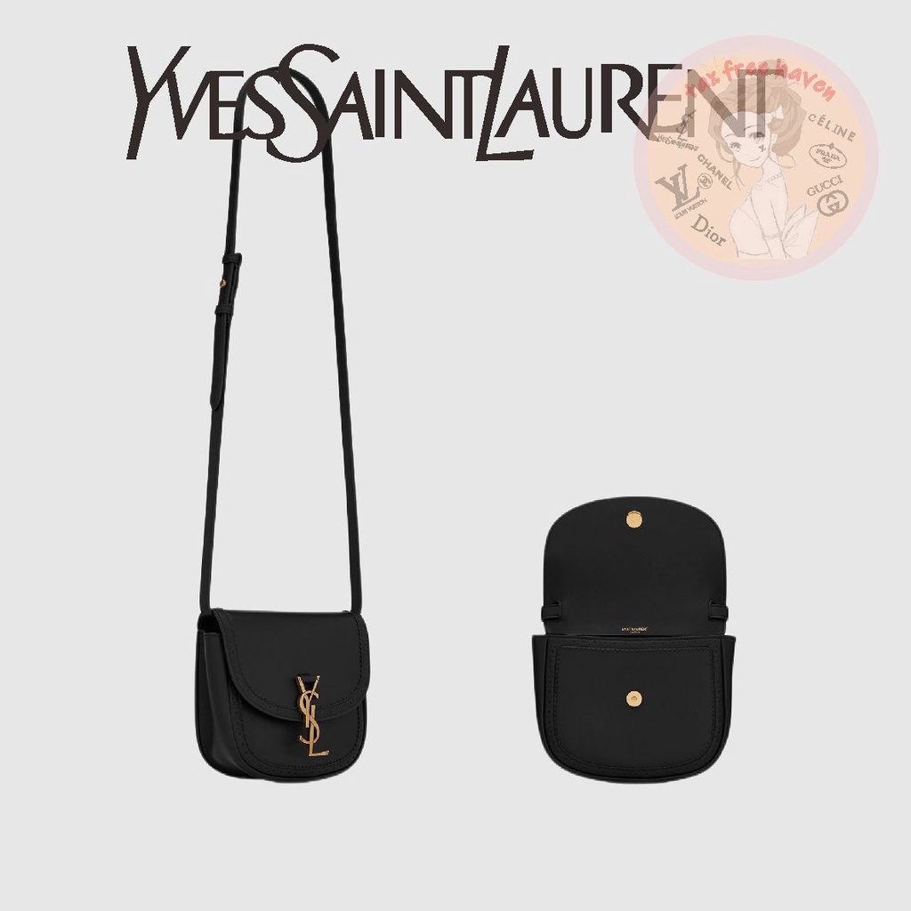 shopee-ถูกที่สุด-100-ของแท้-yves-saint-laurent-brand-new-kaia-small-shoulder-bag-in-matte-leather-and-matte-woven-le