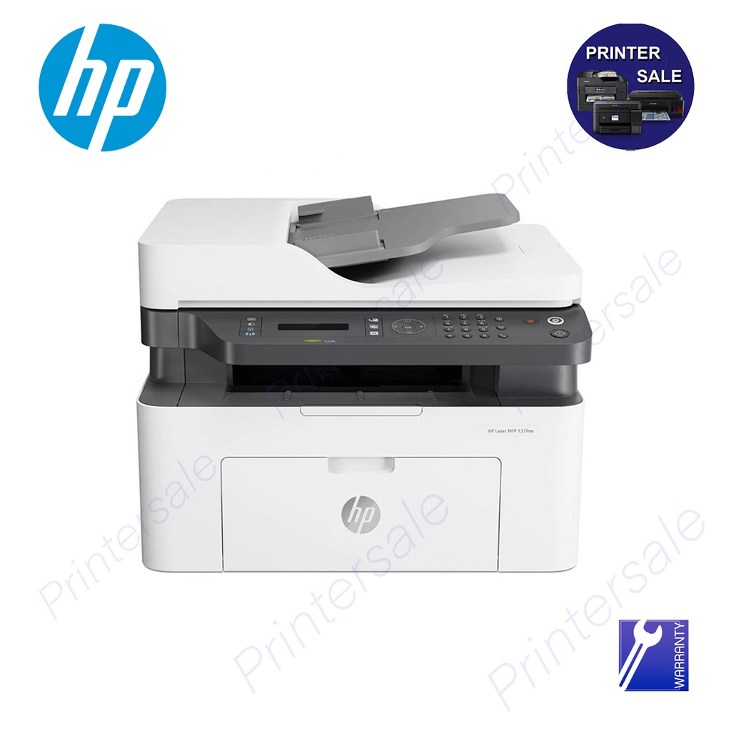HP LASER MFP 137FNW (4ZB84A) เครื่องปริ้นพร้อมหมึกแท้ 1 ชุด By ...