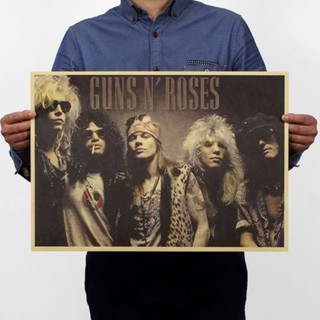 โปสเตอร์รูป 1920 GUNS N ROSES แนวป็อบร็อค ย้อนยุค